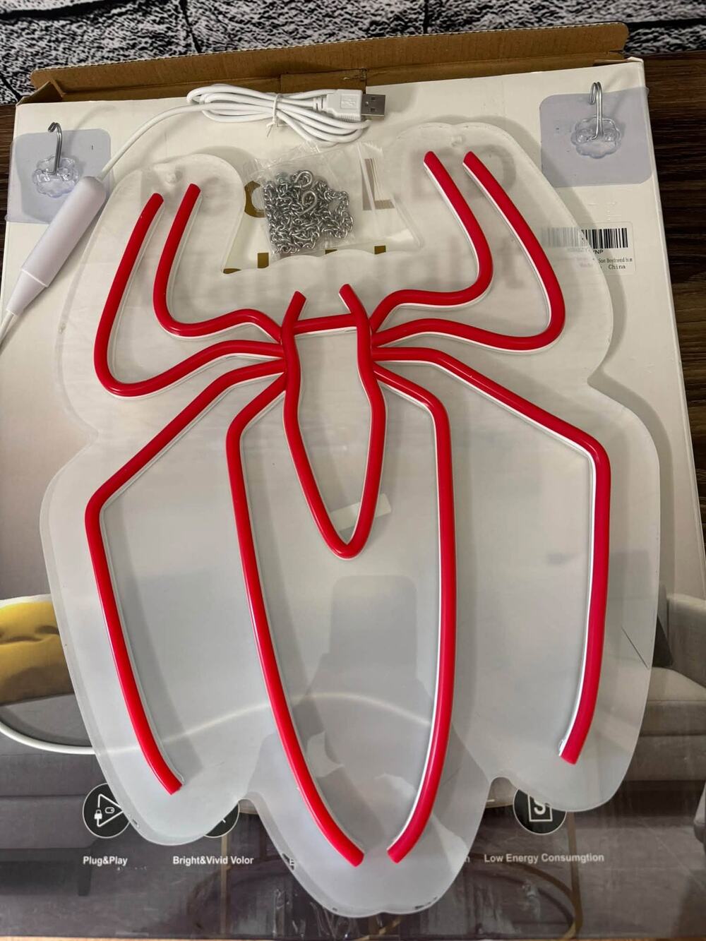 New Spider Anime Room Decor USB Neon Sign